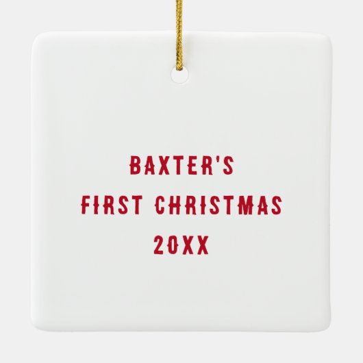 Dog Happy Howlidays Pet Holiday Foto Keramisch Ornament (Achterkant)