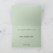 Dog Happy Teacher Day Hartelijk dank Feestdagen Kaart (Binnen)