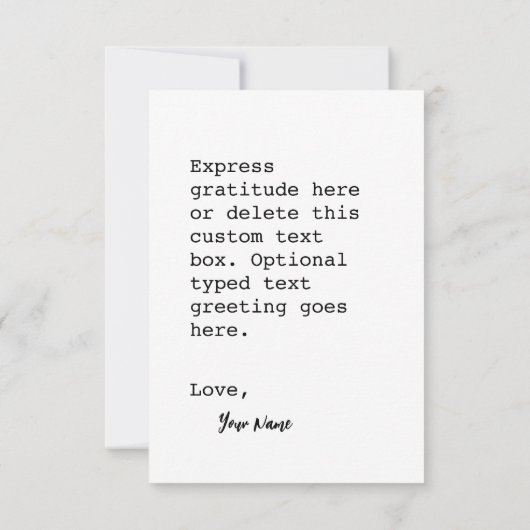 Dog Hartelijk dank, aangepaste groet, grappige kaa Bedankkaart (Achterkant)