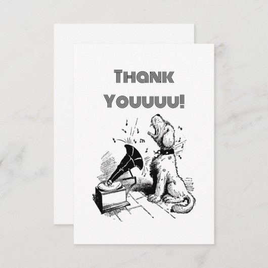 Dog Hartelijk dank, aangepaste groet, grappige kaa Bedankkaart (Voorkant / Achterkant)