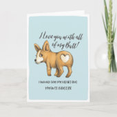 Dog Heart - My Butt Funny Valentijns Card - Feestdagen Kaart (Voorkant)