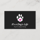 Dog Heart Paw Pet Sitting and Grooming Visitekaartje (Voorkant)