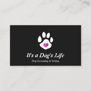 Dog Heart Paw Pet Sitting and Grooming Visitekaartje