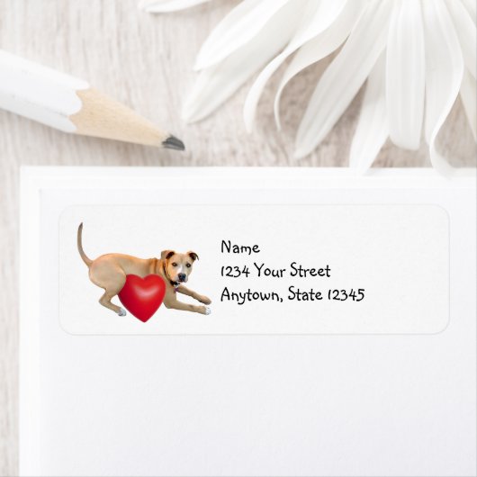 Dog Heart Return Address Labels (Insitu)