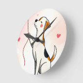 Dog Hearts Clock Ronde Klok (Hoek)