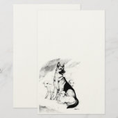 Dog Heaven, de Master's Flock Briefpapier (Voorkant / Achterkant)