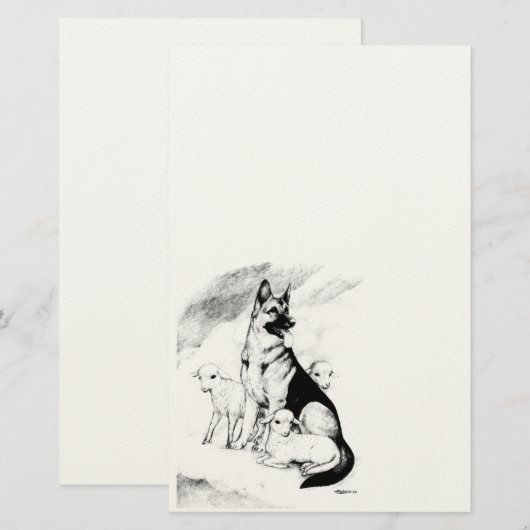 Dog Heaven, de Master's Flock Briefpapier (Voorkant / Achterkant)