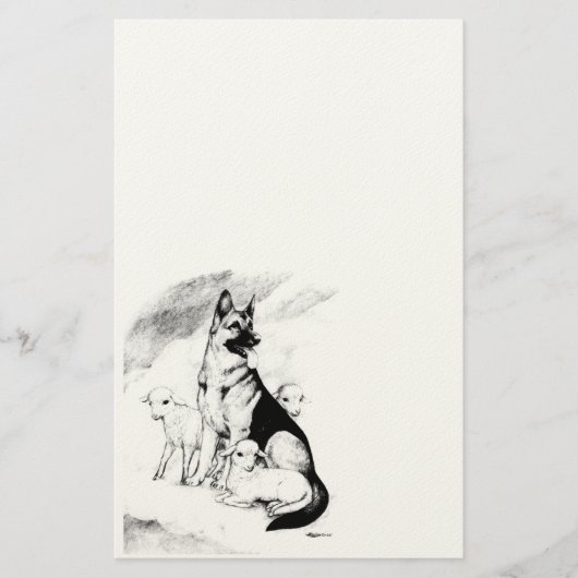 Dog Heaven, de Master's Flock Briefpapier (Voorkant)