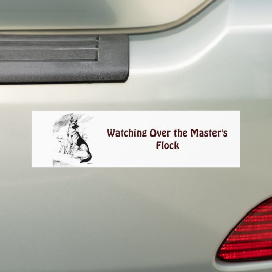 Dog Heaven, de Master's Flock Bumpersticker (Op auto)