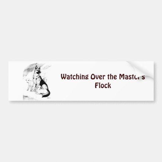 Dog Heaven, de Master's Flock Bumpersticker (Voorkant)