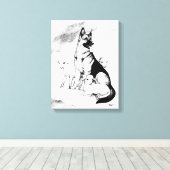 Dog Heaven, de Master's Flock Canvas Afdruk (Insitu (Houten vloer))