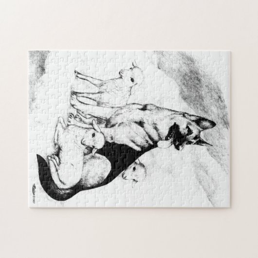 Dog Heaven, de Master's Flock Legpuzzel (Horizontaal)