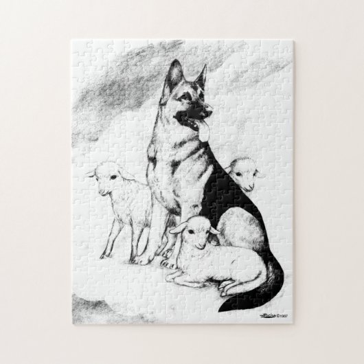 Dog Heaven, de Master's Flock Legpuzzel (Verticaal)