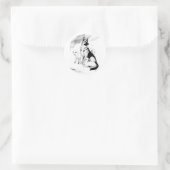 Dog Heaven Ronde Sticker (Tas)