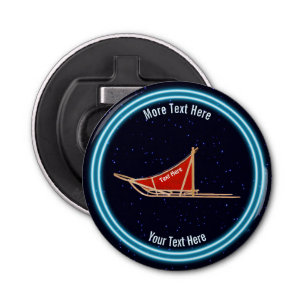 Dog heeft de sterren in de steek gelaten button flesopener