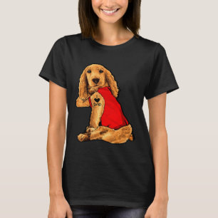 Dog heeft Tattoo dat ik van papa hou, Engelse Cock T-shirt