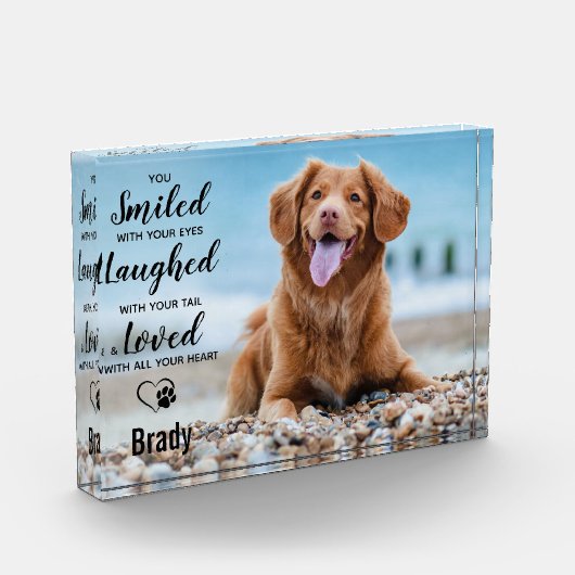 Dog Herembrance Keepslag Pet Loss Pet Memorial Fotoblokken (Links)