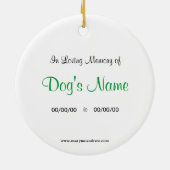 Dog Herembrance Ornament/Labrador Keramisch Ornament (Achterkant)