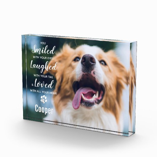 Dog Herembrance Pet Loss Keepomwille Pet Memorial Fotoblokken (Rechts)