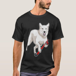 Dog Hockey Hockey stick T-shirt