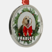 Dog Holiday Ornament - Aangepaste foto cadeau (Rechts)