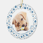 Dog Holiday Paw Prints Personeelsbestand 2 Pet fot Keramisch Ornament (Links)