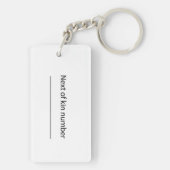 Dog home-toetsencombinatie sleutelhanger (achterkant)