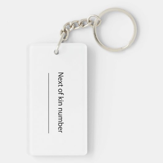 Dog home-toetsencombinatie sleutelhanger (achterkant)