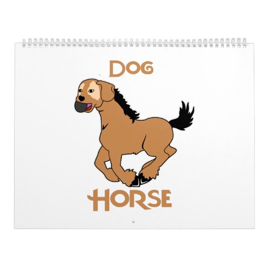 dog horse funny hybrid weird gift idea kalender (Hoes)