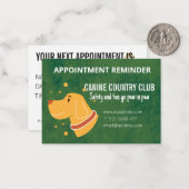 Dog Hotel Business Appointment Card Notitiekaartje (Voorkant / Achterkant in situ)