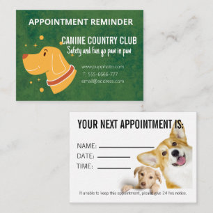 Dog Hotel Business Appointment Card Notitiekaartje