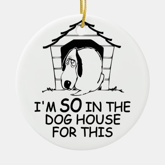 DOG HOUSE aangepast ornament kleur (Voorkant)