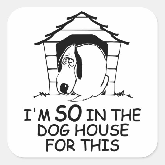 DOG HOUSE aangepaste kleuren stickers (Voorkant)