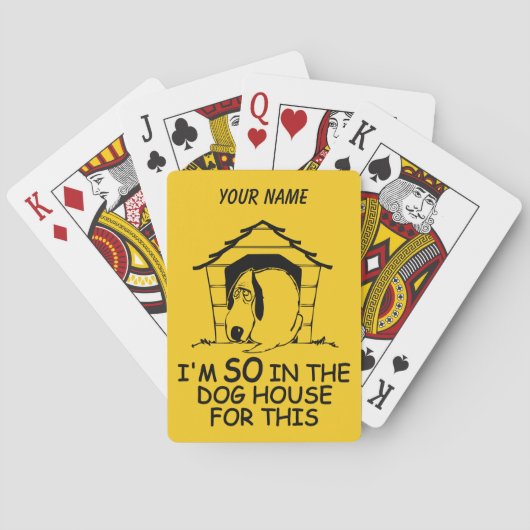 DOG HOUSE aangepaste kleurenafspeelkaarten Speelkaarten (Achterkant)