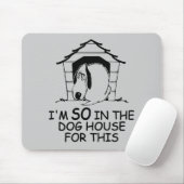 DOG HOUSE aangepaste kleurenmousepad Muismat (Met muis)