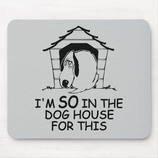 DOG HOUSE aangepaste kleurenmousepad Muismat (Voorkant)