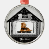 Dog House Pet Memorial Metalen Ornament (Voorkant)