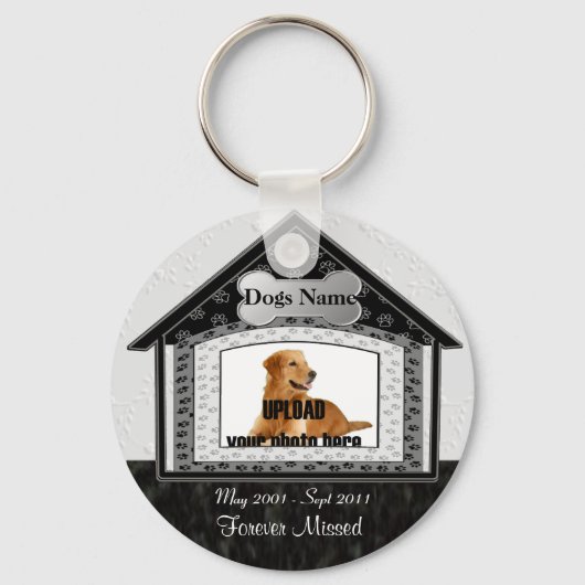 Dog House Pet Memorial Sleutelhanger (Voorkant)
