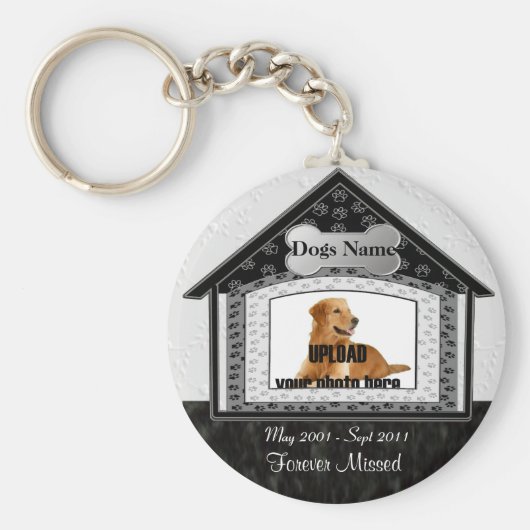 Dog House Pet Memorial Sleutelhanger (Voorkant)