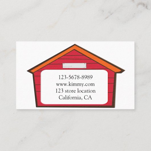 Dog House Visitekaartje (Achterkant)