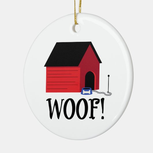 Dog House Wof Keramisch Ornament (Links)