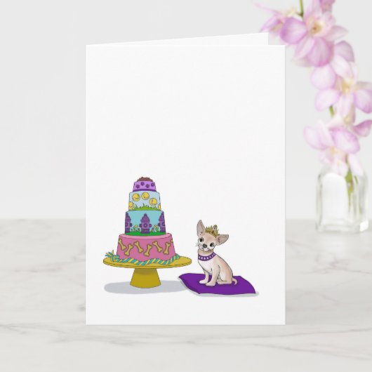 Dog humor verjaardagskaart kaart (Orchidee)