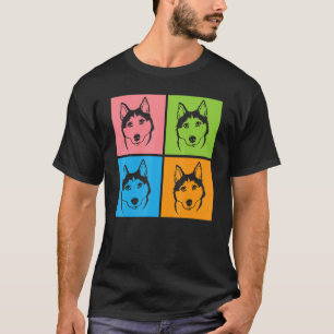 Dog Husky Dog Faces T-shirt
