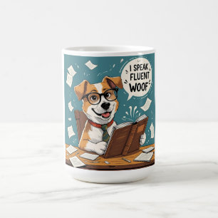 Dog I Speak Fluent Woof beroemd gemaakt door Pet P Koffiemok