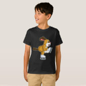 Dog Ice skate Ice schaatsen T-shirt (Voorkant volledig)