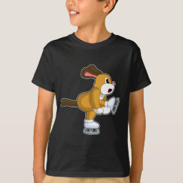 Dog Ice skate Ice schaatsen T-shirt