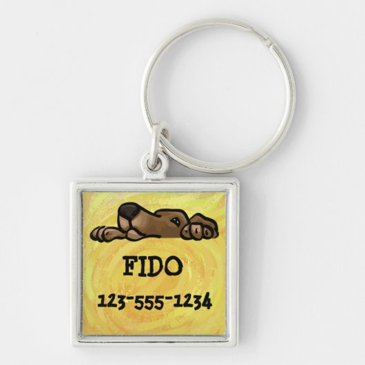Dog ID Label Sleutelhanger (Voorkant)