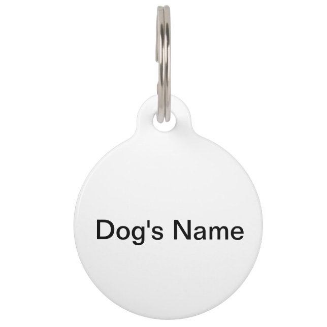 Dog ID Label - Tweezijdig - naam, telefoon, adres Huisdierpenning (Voorkant)