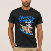 Dog i'd rather je surfing t-shirt (Voorkant)