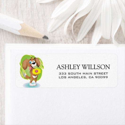 Dog Illustratie Etiket (Insitu)